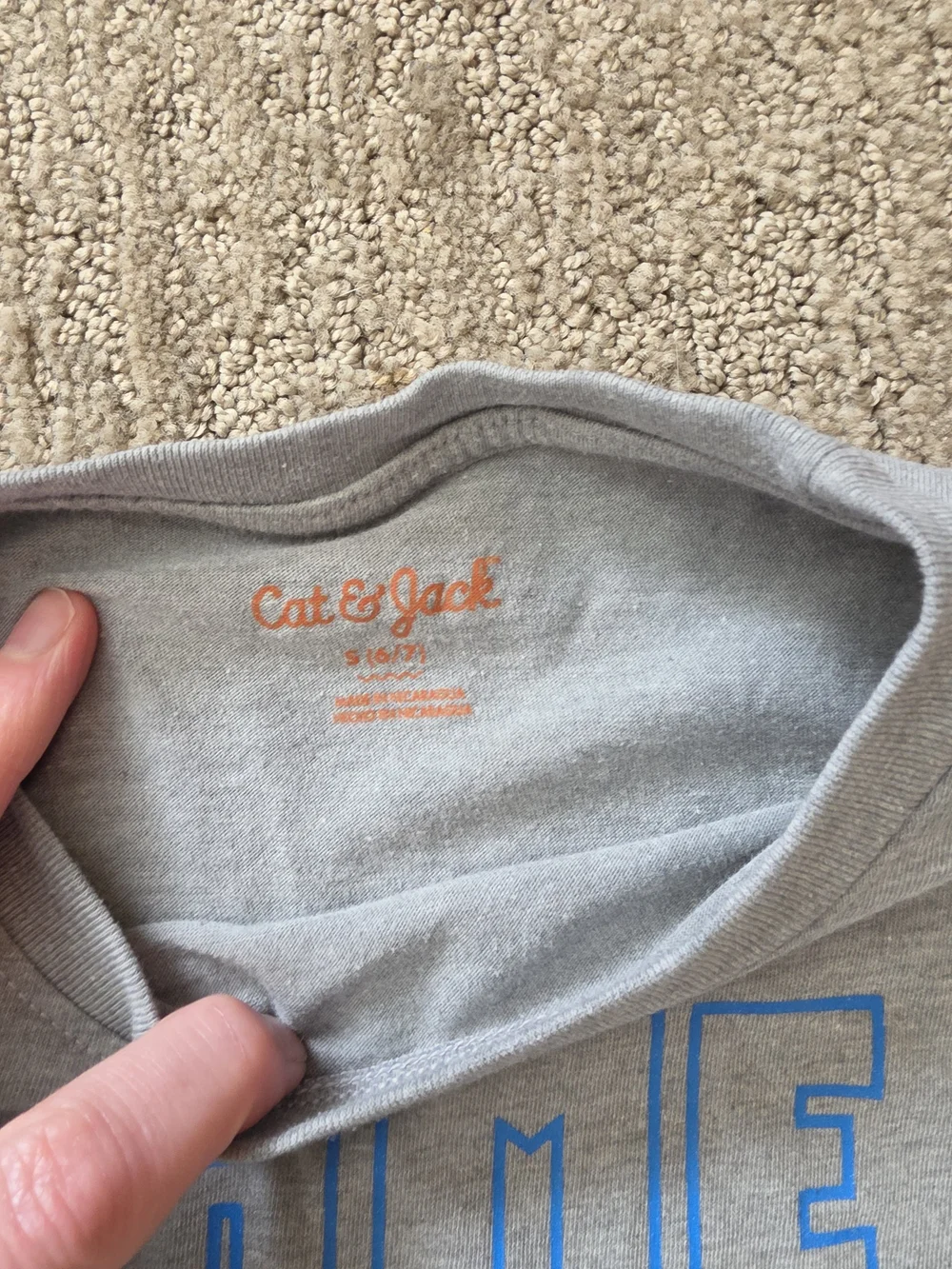 OshKosh B'gosh Gray Graphic Basketball Tee with Neon Accents